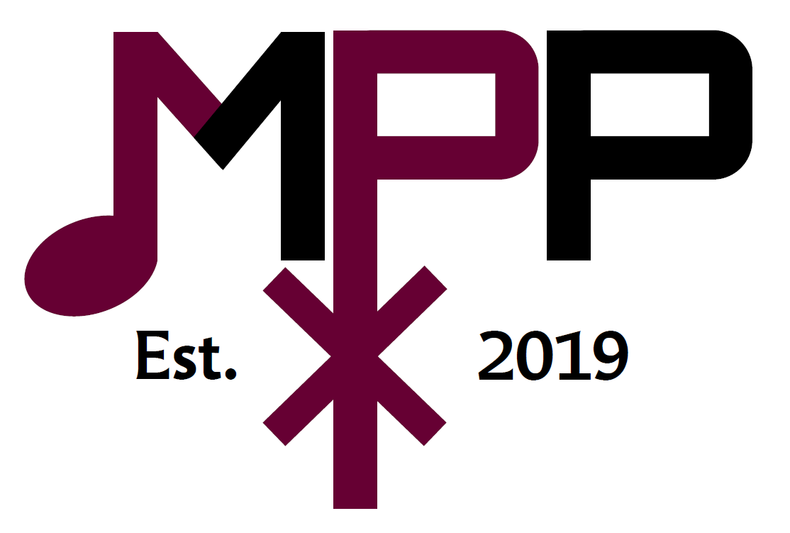 Yhtyeen logo, jossa kirjaimet MPP. Keskimmäinen P muodostaa myös Kristus -monogrammin ja M-kirjain nuotin.
