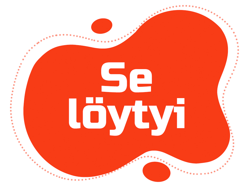 Se löytyi -Mission logo, jossa puhekupla ja teksti 